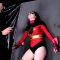 Superheroine bound and drained